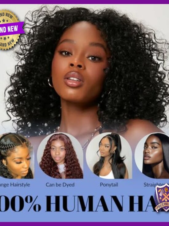 13x4 Lace Front Human Hair Wig 14 Inch Natural Wave Glueless 120g main image 5